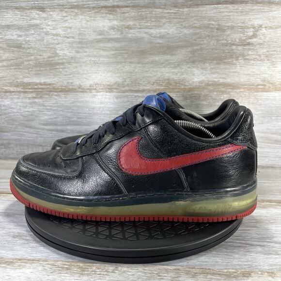 Nike Mens Air Force 1 Low 316666 061 Black Leather Low Top Sneakers Size 12 - Picture 1 of 10